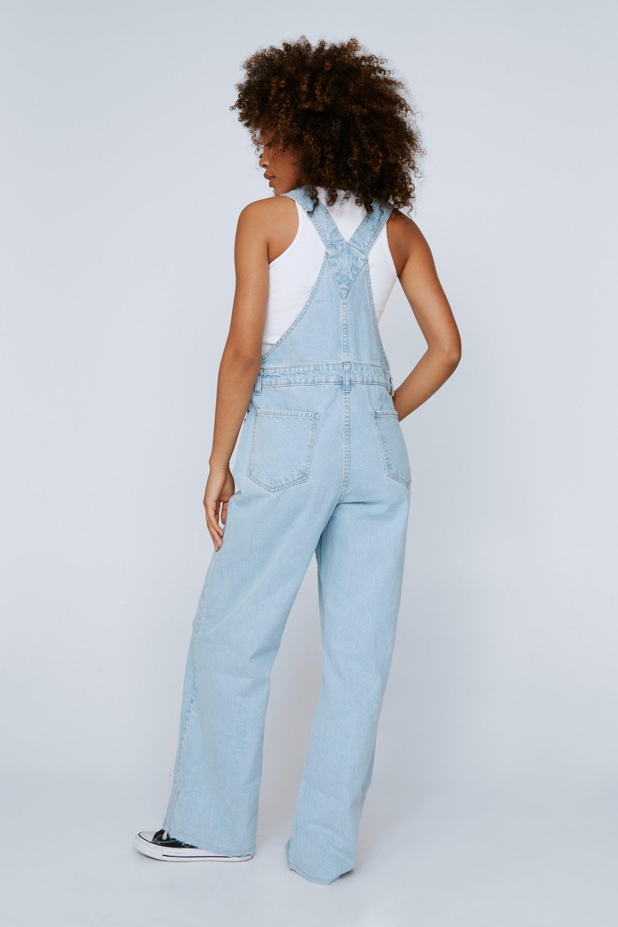 Denim shop flare dungarees